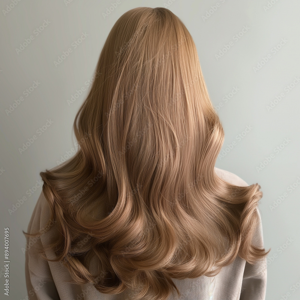 Back view of long wavy blonde hair, healthy and shiny hairstyle, professional hair care, beautiful and smooth hair texture, fashion and beauty concept Back view of long wavy blonde hair, healthy and shiny hairstyle, professional hair care, beautiful and smooth hair texture, fashion and beauty concept