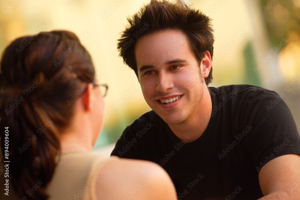 Fototapeta premium Couple Deep In Conversation