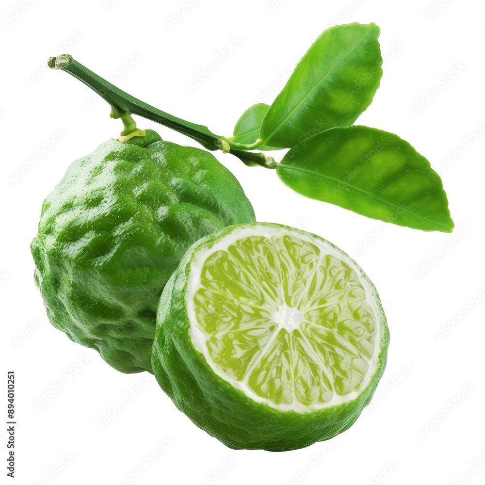 Сut bergamot on a transparent background Сut bergamot on a transparent background