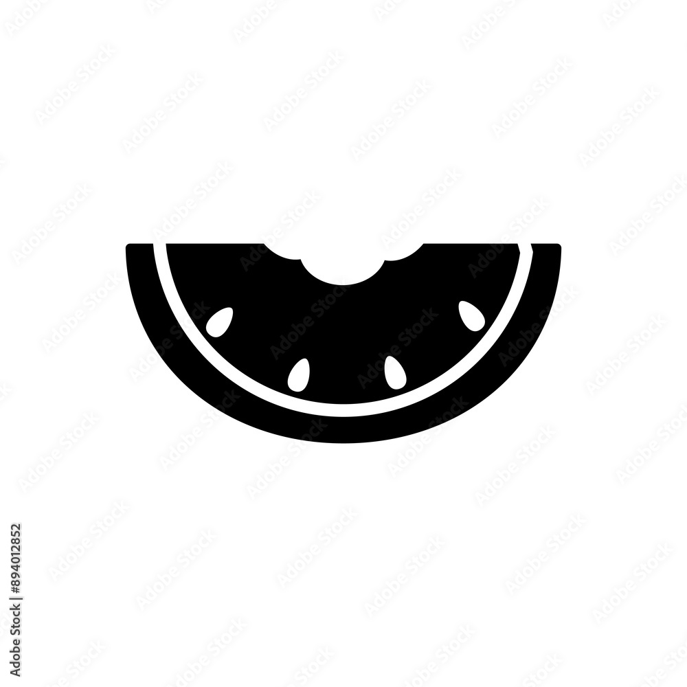 Watermelon icon isolated white background editable. Watermelon icon isolated white background editable.