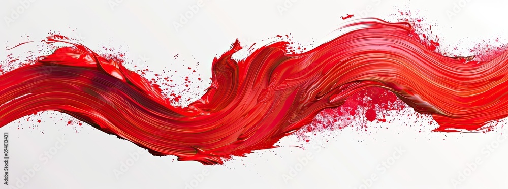 Wide Format Red Paint Wave for Graphic Artwork Wide Format Red Paint Wave for Graphic Artwork