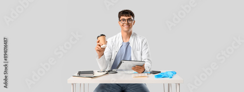 Male medical student with m...