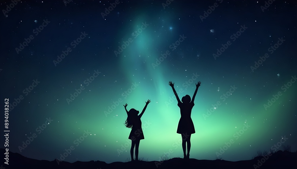 Aurora Borealis Silhouettes Aurora Borealis Silhouettes
