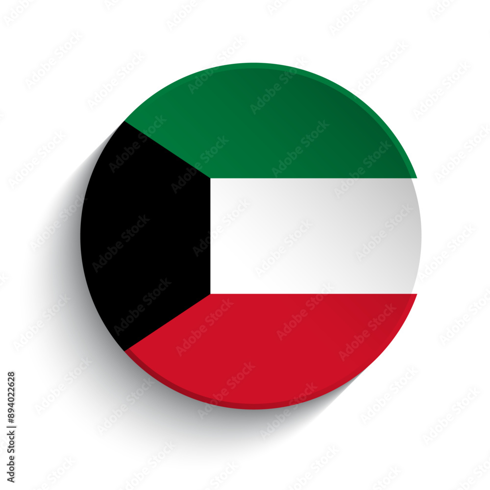 Kuwait flag button Kuwait flag button