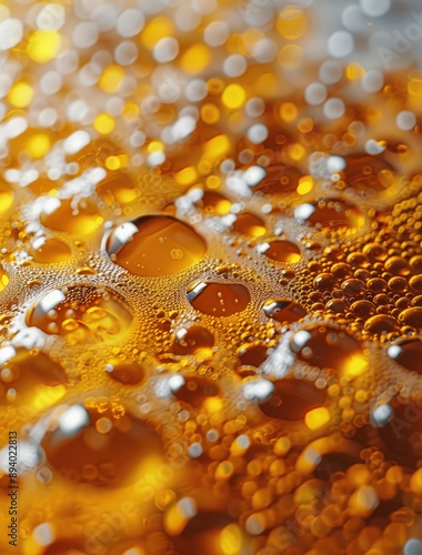 close up of yellow beer with white foam, background is white, super realistic photography,