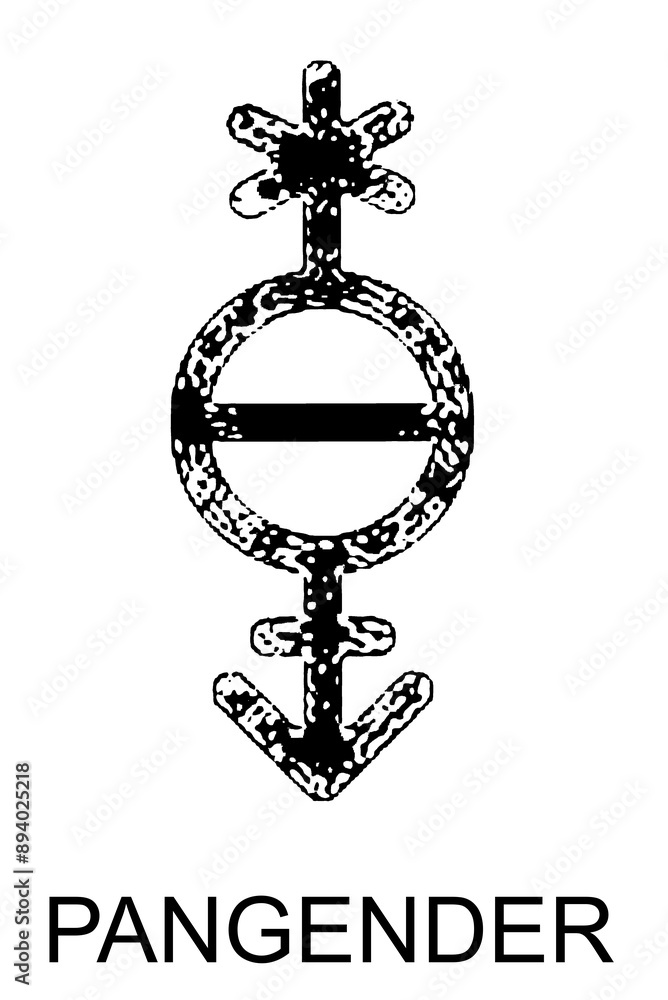 silhouette vector image of male and female gender symbol isolated on ...