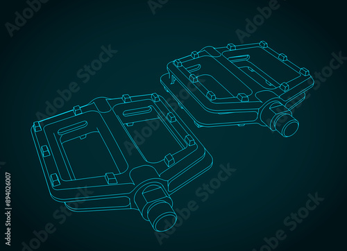 Bicycle pedals illustration