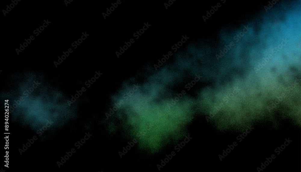 Fototapeta premium Dark grainy background, blue green black abstract backdrop-