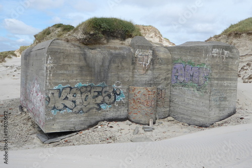 Εκτύπωση καμβά Atlantikwall, Bunker, Dänemark Blåvand und Vejers Strand
