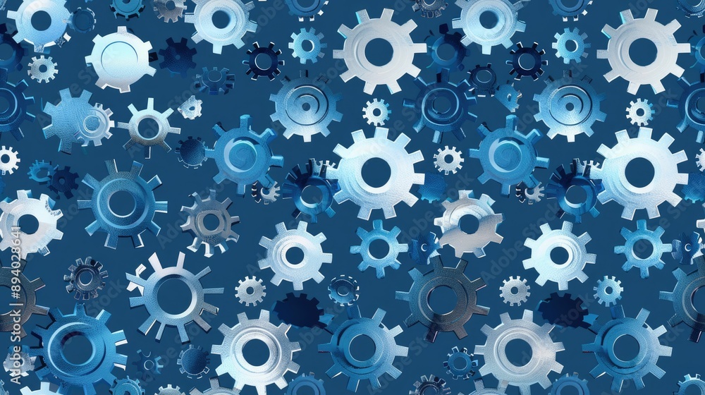 Interlocking gears forming a seamless pattern Interlocking gears forming a seamless pattern