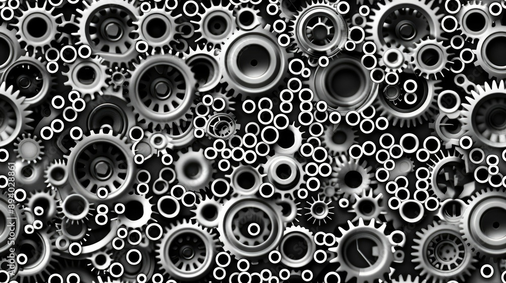 Interlocking gears forming a seamless pattern Interlocking gears forming a seamless pattern