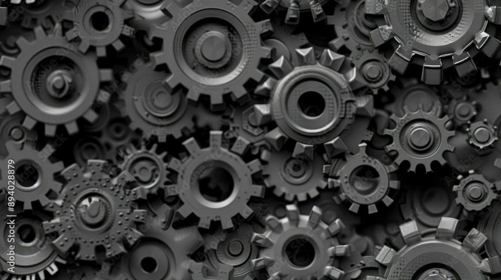 Interlocking gears forming a seamless pattern Interlocking gears forming a seamless pattern