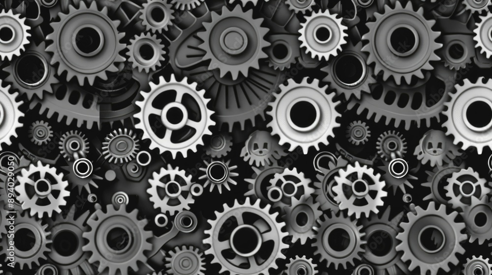 Interlocking gears forming a seamless pattern Interlocking gears forming a seamless pattern