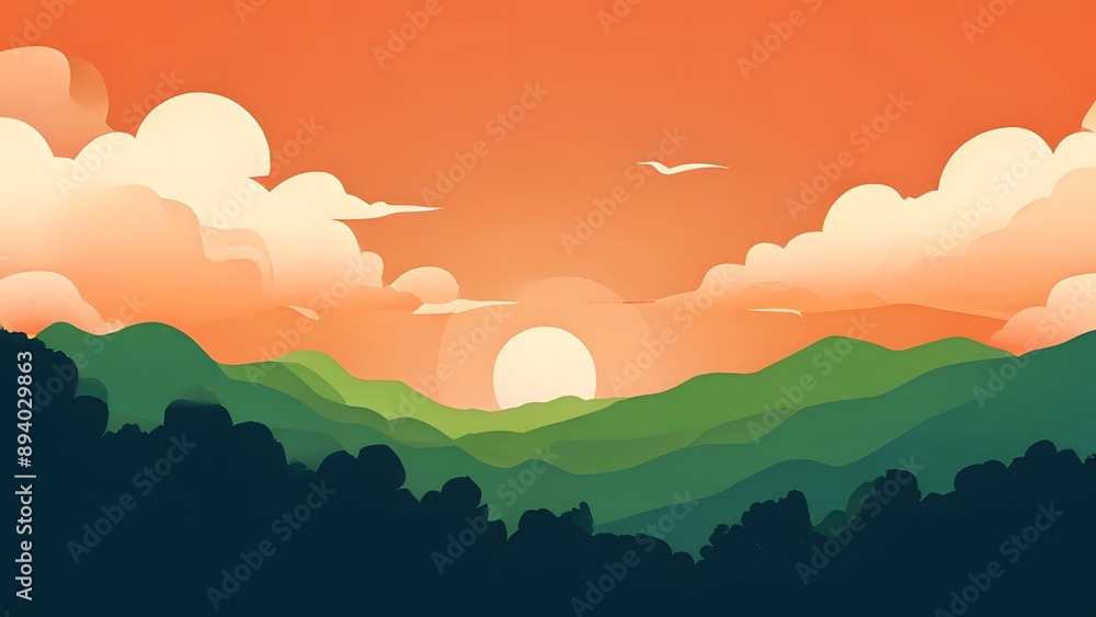 sunset in mountains sunset in mountains