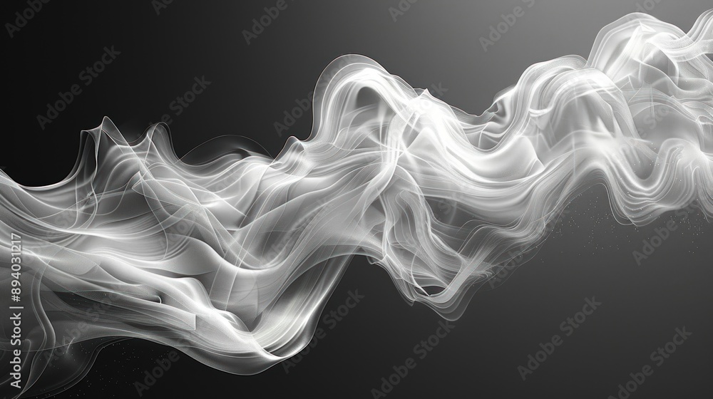 White smoke on black background, fluid and organic shapes. White smoke on black background, fluid and organic shapes.