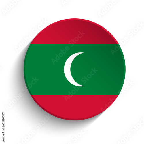 Free Download Maldives flag button - GFXLoad