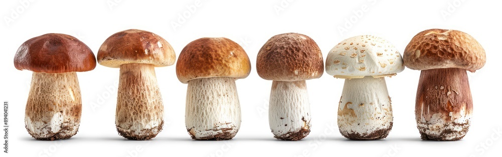 Isolated Boletus Edulis: King of Forest Mushrooms Isolated Boletus Edulis: King of Forest Mushrooms