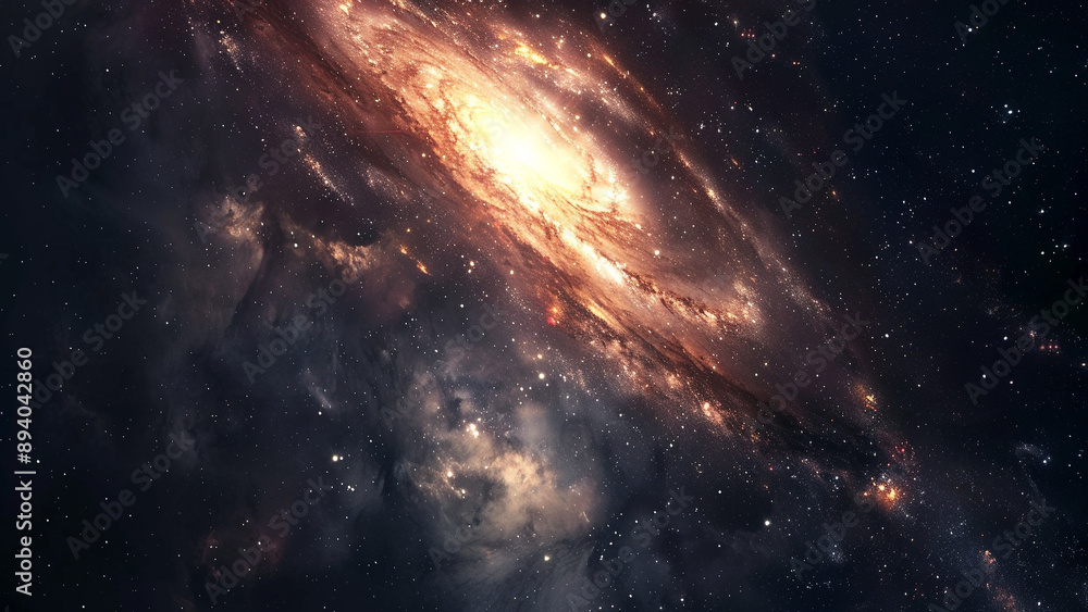 Obraz premium realistic high-resolution photo of dark galaxy, with detailed background