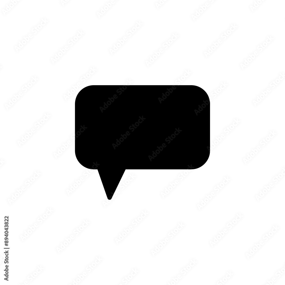 Speech bubble icon, vector flat black illustration on white background..eps Speech bubble icon, vector flat black illustration on white background..eps