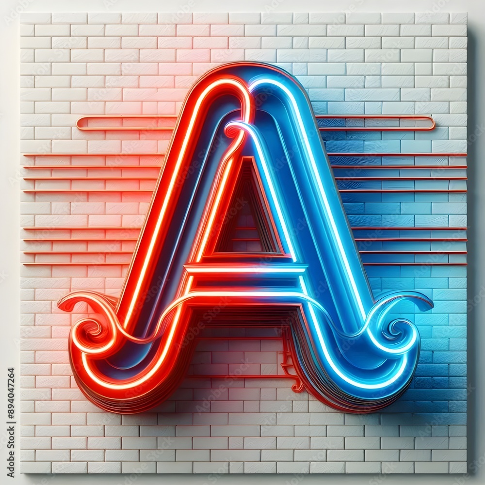 Urban Neon: The Vibrant Letter A. Urban Neon: The Vibrant Letter A.