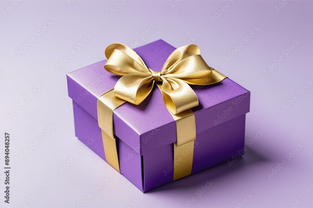 purple gift boxes with ribbons decorated for a celebration isolated white background purple gift boxes with ribbons decorated for a celebration isolated white background