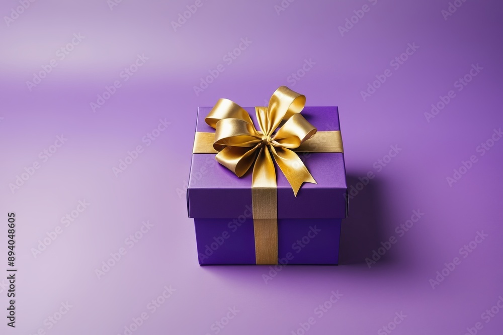 purple gift boxes with ribbons decorated for a celebration isolated purple background purple gift boxes with ribbons decorated for a celebration isolated purple background