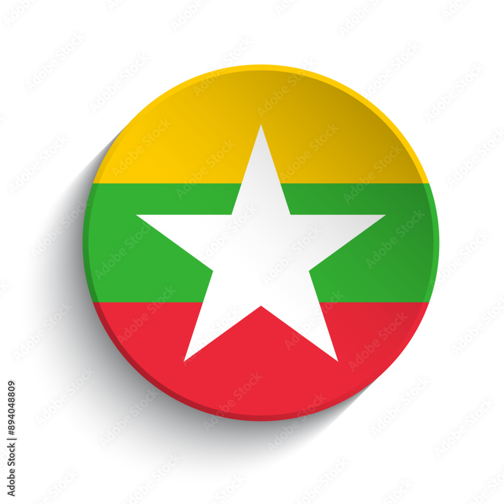 Myanmar flag button Myanmar flag button