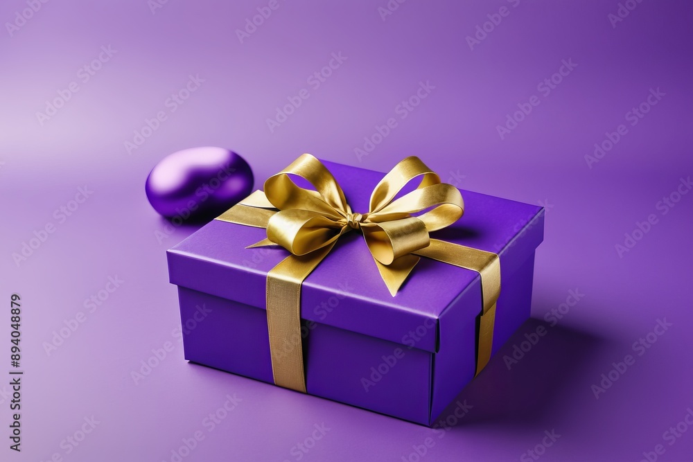 purple gift boxes with ribbons decorated for a celebration isolated purple background purple gift boxes with ribbons decorated for a celebration isolated purple background