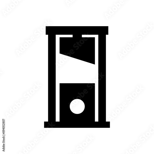 Guillotine icon vector, simple flat black illustration on white background..eps