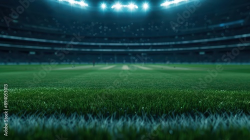 The cricket banner presents an ultramodern, supernatural scene with vibrant field action and clear copy space