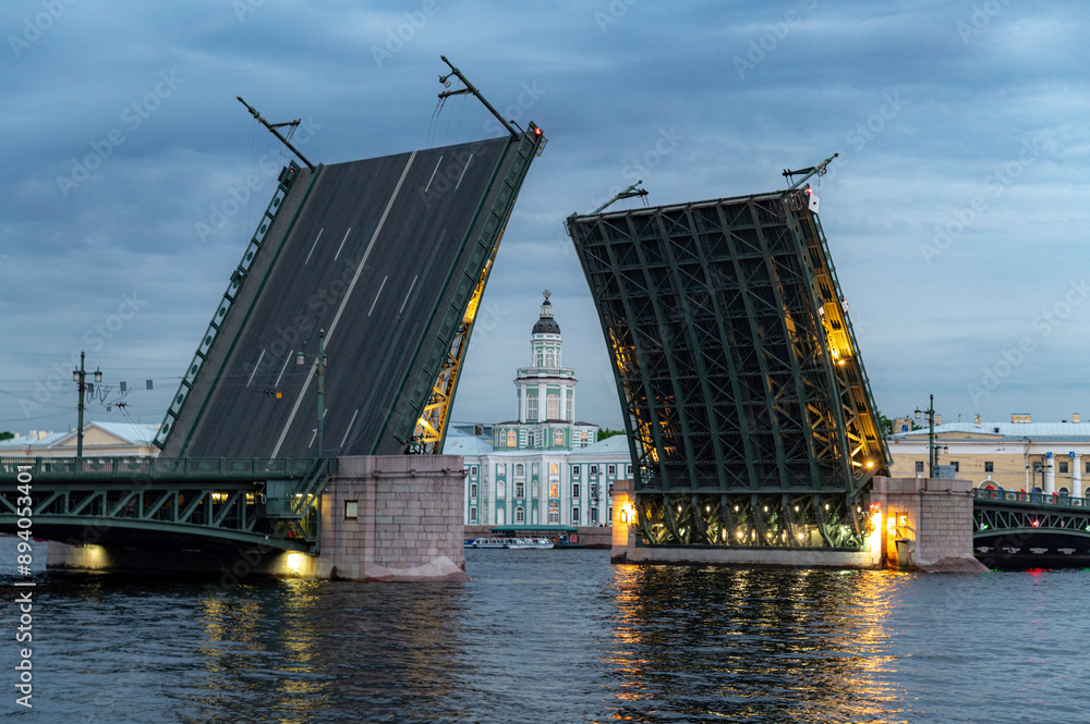 Palace bridge in Saint Petersburg