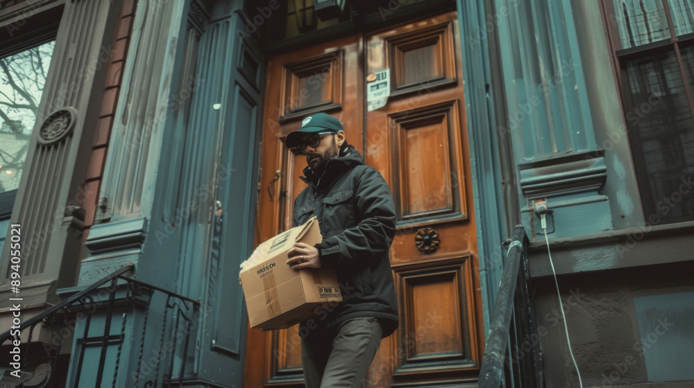 Concrete Jungle Deliveries: A Cinematic Handoff Scene at Night Concrete Jungle Deliveries: A Cinematic Handoff Scene at Night