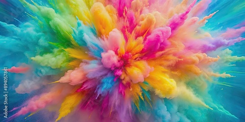 Vibrant pastel color explosion background, fluid, vibrant, colorful, pastel, explosion, abstract, art, design, texture © anuusorn