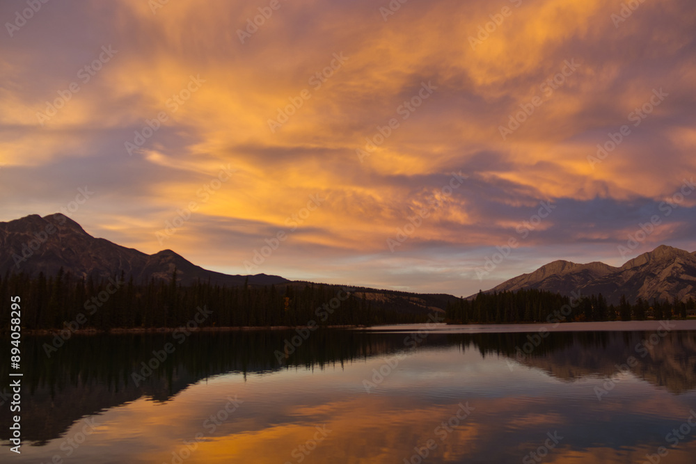 A Beautiful Sunset at Lac Beauvert A Beautiful Sunset at Lac Beauvert