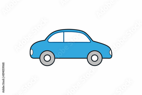 Luxury Car Vector Illustration on White Background Cartoons, Clipart And Line Art Design, Luxury car vector illustration on a white background in cartoon, clipart, and line art styles.