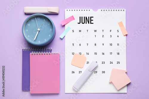 Calendar with alarm clock a...