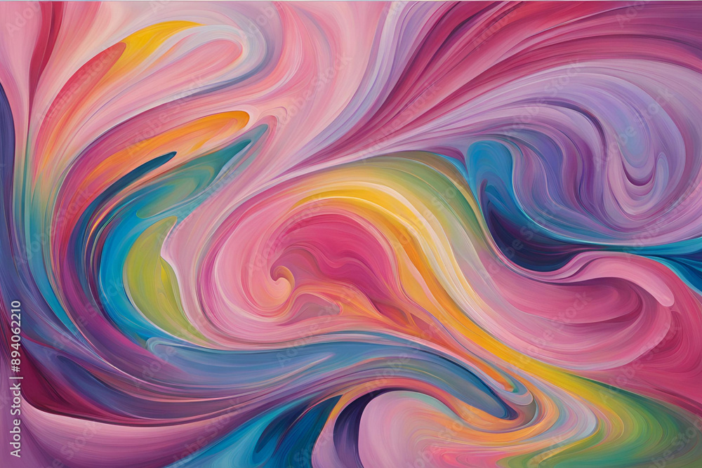 Abstract Swirl of Vibrant Hues Abstract Swirl of Vibrant Hues