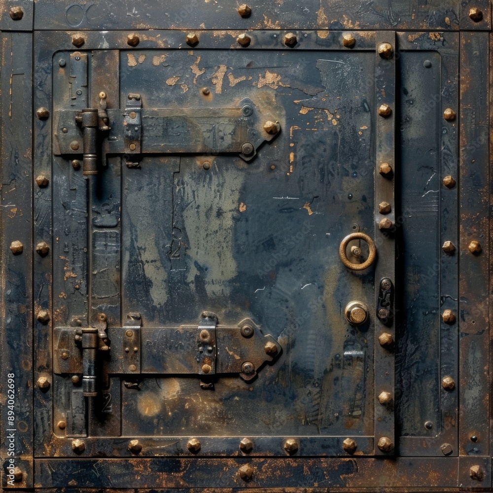 Durable safe door, representing protection and security in vaults Durable safe door, representing protection and security in vaults