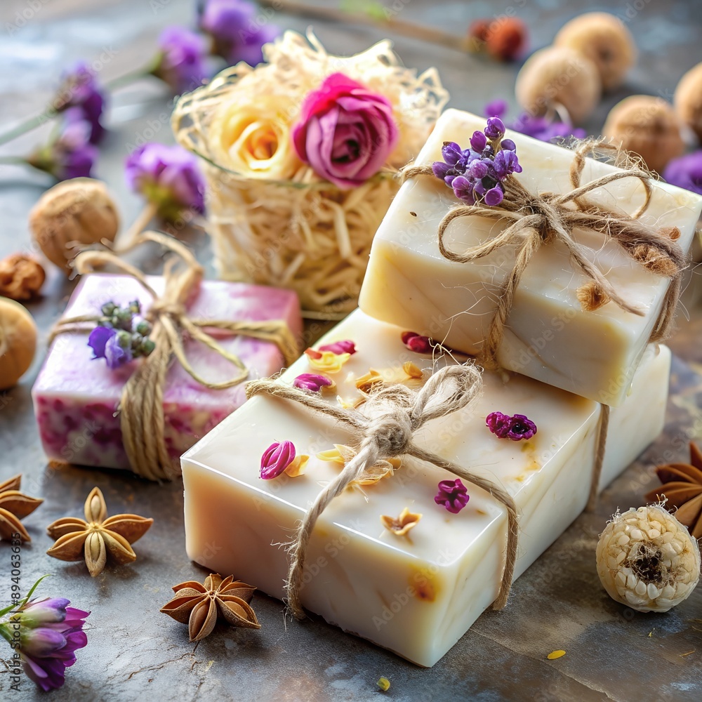 handmade soap and lavender handmade soap and lavender