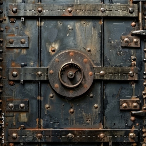 Wallpaper Mural Heavyduty safe door representing protection and security in vaults Torontodigital.ca