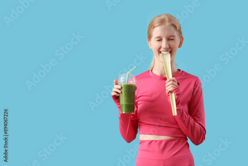 Sporty young woman with hea...