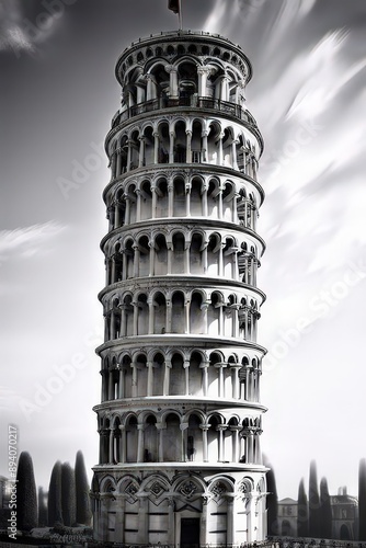 the ai generated image, The Leaning Tower of Pisa