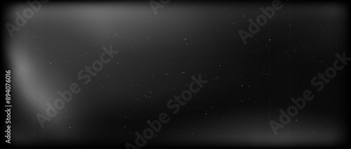 Black and white retro film frame texture. Old grain noir movie background. Vintage photo filter template with grain, scratches, noise, dust, light leak. Nostalgic cinematic photography effect. Vector