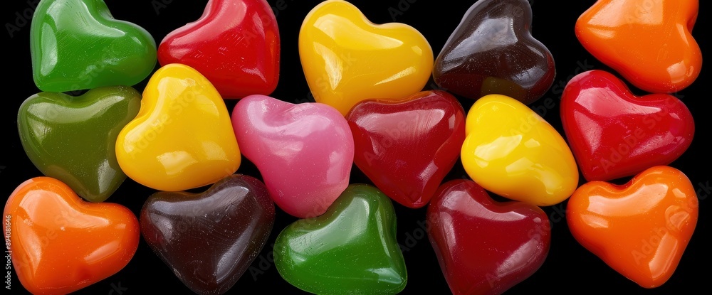 A Pile Of Candy Hearts, Colorful And Sweet, Perfect For Sharing Love A Pile Of Candy Hearts, Colorful And Sweet, Perfect For Sharing Love
