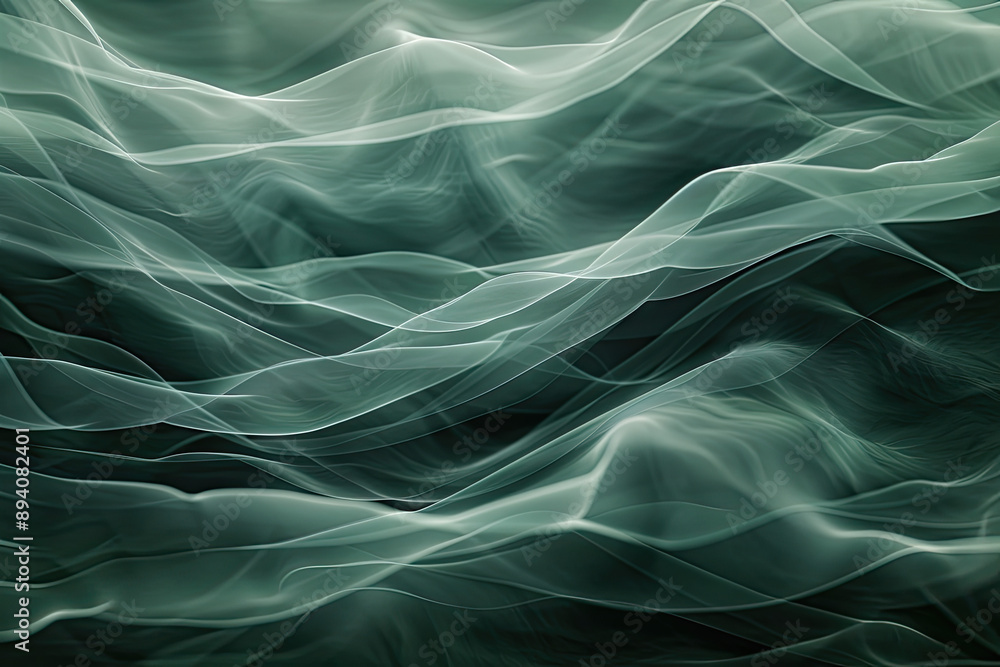 Obraz premium Flowing wave line pattern, graphic resource background illustration, flow geometric lines, color waves, generated ai