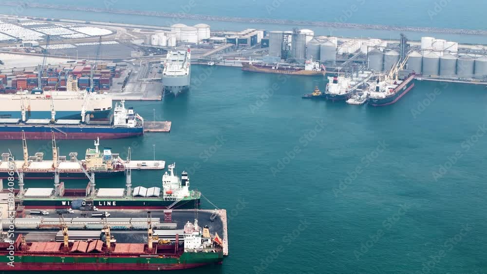 Shot of huge cargo ships in Veracruz mexico Shot of huge cargo ships in Veracruz mexico