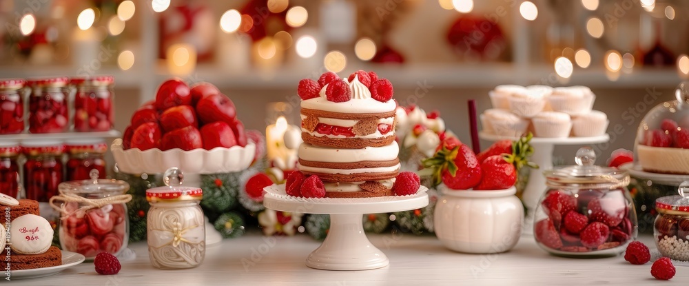A Baby Shower Ready With A Gourmet Spread And Chic Decorations, Looking Elegant And Inviting A Baby Shower Ready With A Gourmet Spread And Chic Decorations, Looking Elegant And Inviting
