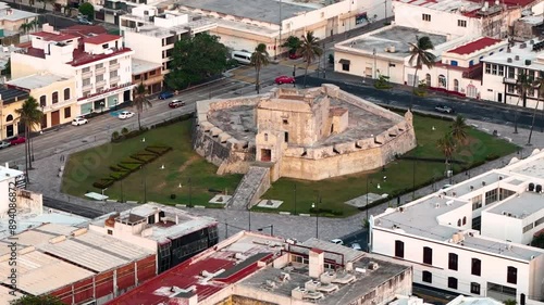 frontal shot of bulwark in veracruz mexico photo