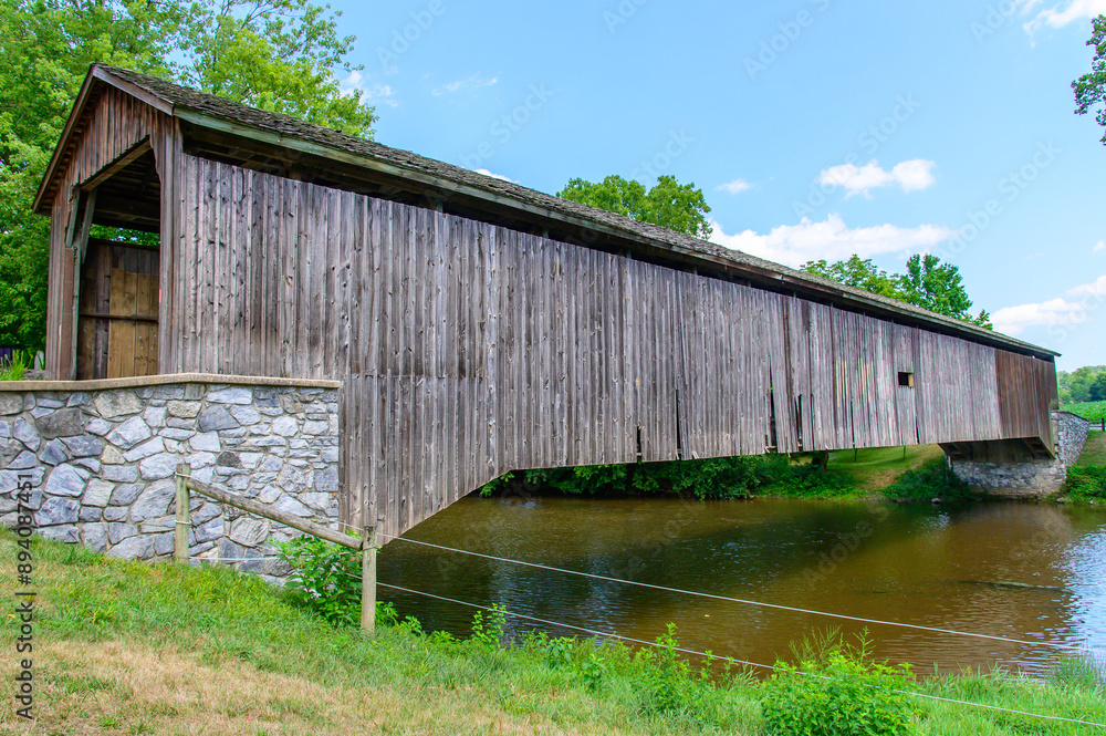 Hunsecker's Mill Covered Bridge outside of Lancaster, Pennsylvania. Hunsecker's Mill Covered Bridge outside of Lancaster, Pennsylvania.