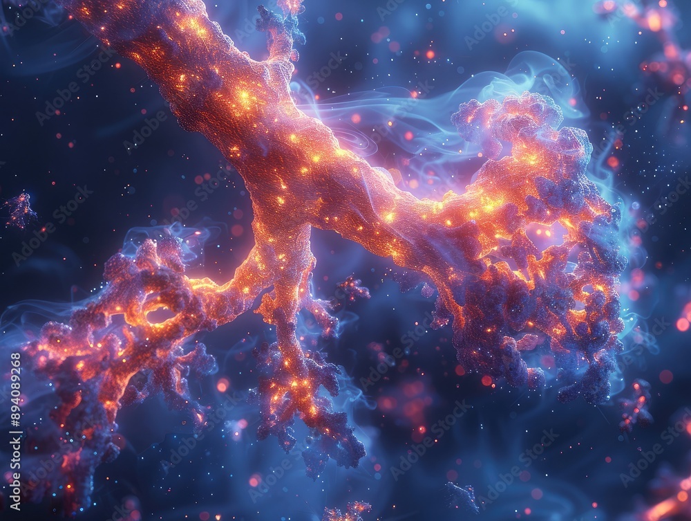 Lasting pathology impacting inhalation, creative medical illustration, chronic obstructive effects on lungs and breathing Lasting pathology impacting inhalation, creative medical illustration, chronic obstructive effects on lungs and breathing
